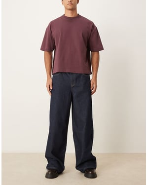 ASOS DESIGN super baggy jeans i indigo tvätt