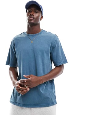 ONLY & SONS oversized t-shirt i tvättad teal