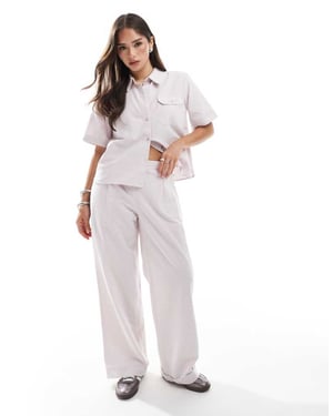 JJXX pyjama style trousers in pink stripe