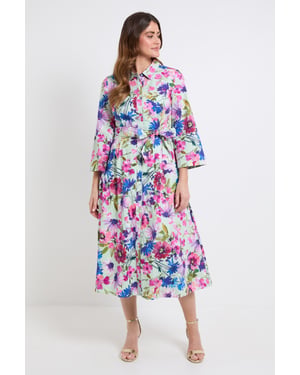 Floral Cotton Shirt Dress