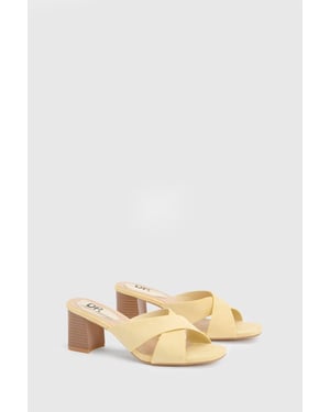 Jessica Faux Sued Cross Over Mules