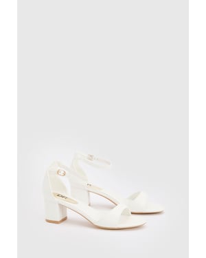 Rory Faux Leather Block Heel 2 Part Sandals