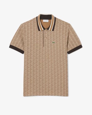 Lacoste Men's Monogram Polo-Beige