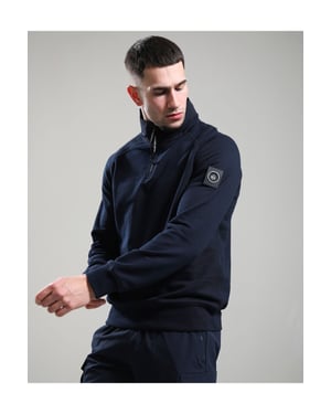 Stanford 1/4 Zip Hood Navy