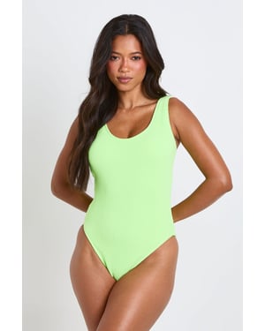 Textured Scoop Swimsuit