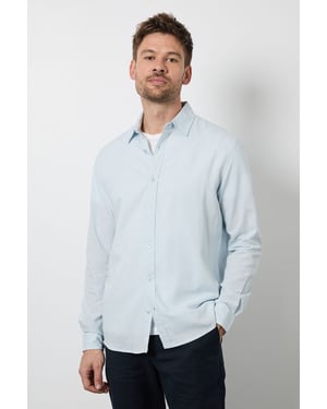 Light Blue Long Sleeve Linen Shirt