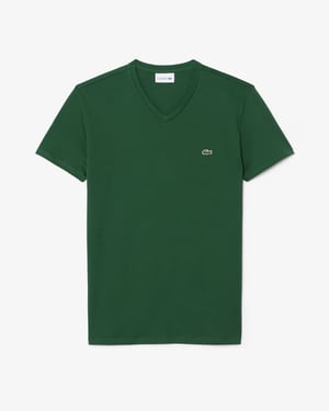 Lacoste Men's V Neck T-Shirt-Green