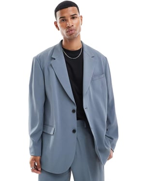 ASOS DESIGN slouchy oversized suit jacket in blue