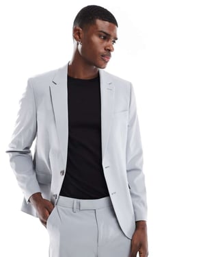 ASOS DESIGN slim passform kavaj i grått
