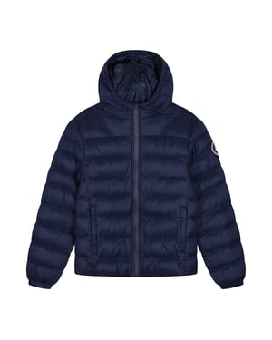 Kinderen Pufferjas Meisjes en Jongens Marineblauw Hooded Warme Gevoerde Jas
