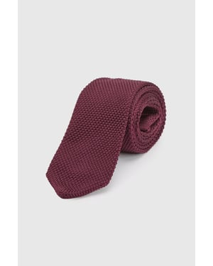 Burgundy Slim Knit Tie