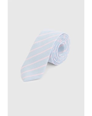 Dusty Blue Multi Stripe Tie