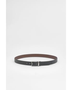Black & Brown Reversible Saffiano Belt