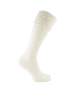 1 Pack Heren Wol Lange Kniehoge Crème Kilt Sokken
