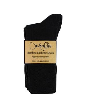 4 Pack Ladies Bamboo Diabetic Socks Soft Breathable Non Binding Socks