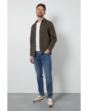 Light Vintage Wash Stretch Slim Fit Jeans