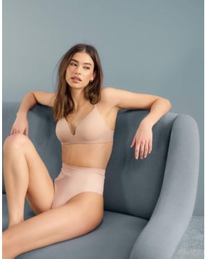 Calvin Klein Shapewear extra firm secure sculpt thong in beige