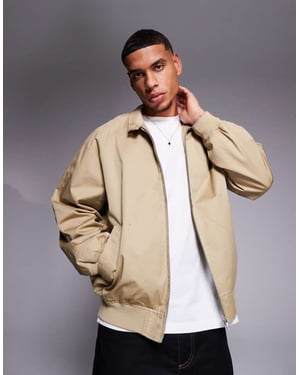 ASOS DESIGN Harrington-jacka i sten - NUDE