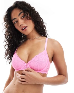 Cotton On everyday lace underwire bra in pink heaven