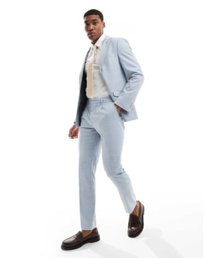 Shelby and Sons slim richmond suit trouser in light blue