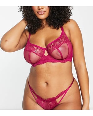 Dorina Curve Desiree spetsbh utan vaddering i fuchsiarosa
