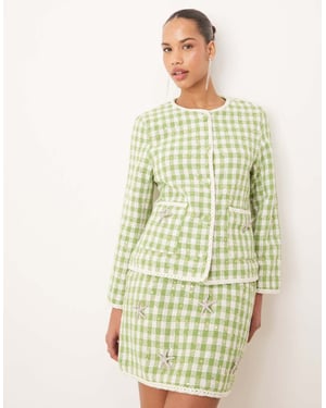 Dream Sister Jane tweed jacket co-ord in green