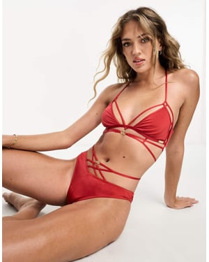 We Are We Wear strappy triangelbh i röd