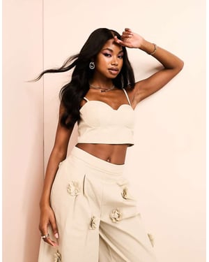 ASOS LUXE 3-delad bralette med kupa i sten