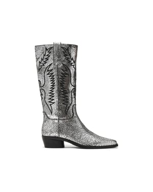 Leather Trevi Boot Silvers