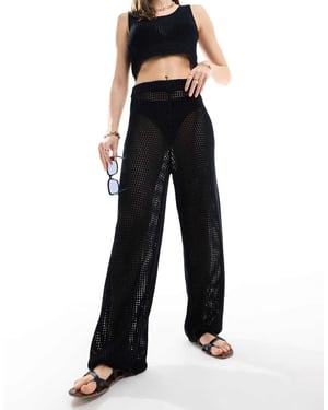 JJXX co-ord crochet trousers in black
