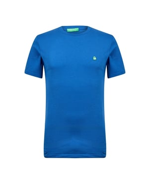 Men's United Colors of Benetton Crew Neck Short Sleeve Regular Fit T-Shirt in Royal Blue