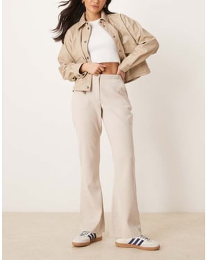 Abercrombie & Fitch kurvig lågrisk bootcut byxor i grått