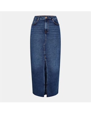 Women's Pieces Skirt Midi Pencil Skirt in Blue Denim