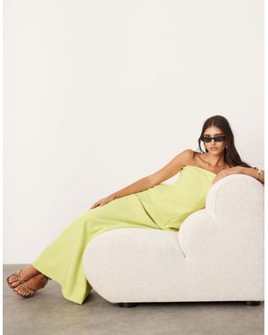 ASOS EDITION strukturerad slim maxi kjol co-ord i grön