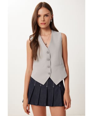 Korte Knop Vest