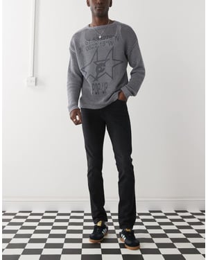 Dr Denim Snap midjehöga slim fit jeans i black mist wash