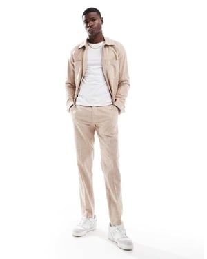 Jack & Jones Premium linneblandning casual kostymbyxor i beige