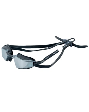 Aquawave Vectro MC Champ Spiegelde Zwembril voor Volwassenen (Zwart/Zilver)