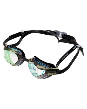 Aquawave Unisex Storm RC Camo zwembril voor volwassenen (Zwart/Groen)