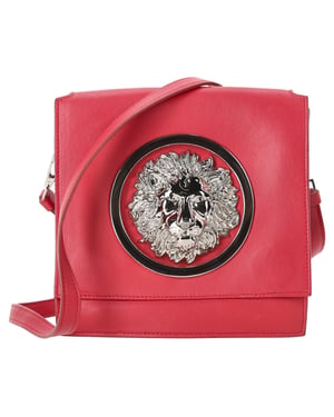Versus Versace Medusa Flap Crossbody Bag in Red Leather