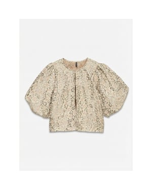 Vero Moda vmbarbara 2/4 o-neck top exp 10352600 birch leopard