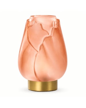 Casa di Elturo Led tafellamp tulipa glas – goudkleurige voet xl Ø18,5 x 27 cm (werkt