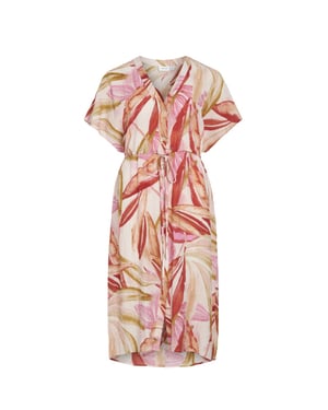 Vila Vilimia midi-jurk met v-hals en print