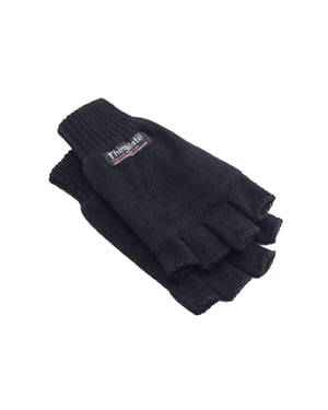 Yoko Unisex 3M Thinsulate Thermische Halve Vinger Winter/Ski Handschoenen (Zwart)