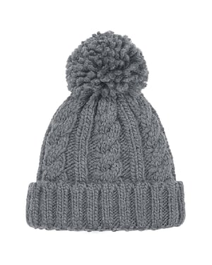 Beechfield Unsiex Volwassenen Kabelbreien Melange Beanie (Lichtgrijs)