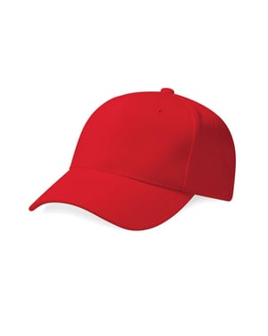 Beechfield Unisex Pro-Style Heavy Brushed Cotton Baseball Cap voor volwassenen (Klassiek rood)