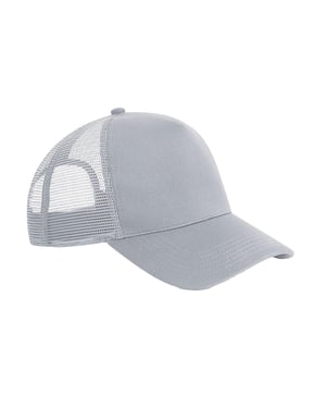 Beechfield Unisex Microknit Snapback Trucker Cap voor volwassenen (Lichtgrijs)