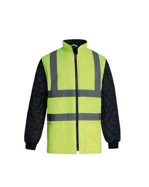 Yoko Heren Quilted Afritsbare Mouwen Jas (Fluorescerend Geel)