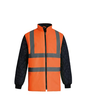 Yoko Heren Quilted Afritsbare Mouwen Jas (Fluorescerend Oranje)