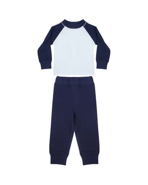 Larkwood Pyjamaset voor kinderen/kinderen met lange mouwen (Marine / Wit)